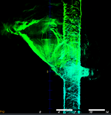 Point cloud of shaft and opening