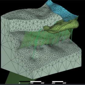 Geological model of faulted geology